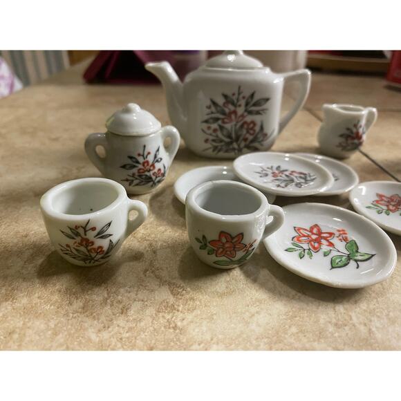Glass mini kids tea set made in japan fair conditions - Picture 1 of 10